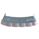 ♡‿ cute ruffled denim blue maid skirt w/ bow