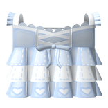 ♡ ꒰ cute ruffled heart top with bow in blue