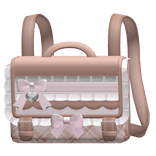 Cute Ruffled Neapolitan Heart Bow Backpack