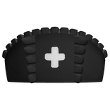  ノ꒰ Cute Ruffled Nurse Hat in Black ꒱