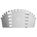  ノ꒰ Cute Ruffled Nurse Hat in White ꒱