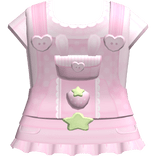 Cute Ruffled Pastel Pink Strawberry Overalls Dress