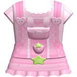 Cute Ruffled Pink Strawberry Overalls Dress