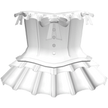 Cute Ruffled Princess Corset Dress in White