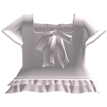 cute ruffled uniform bow dress in pink