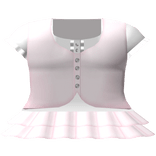cute ruffled vest uniform dress in pink