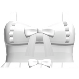 Cute Ruffled White Bow Top