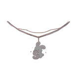 cute s pink bunny initial necklace 1.0