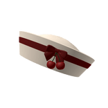 cute sailor hat in blue with cherry and bow