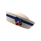 cute sailor hat in blue with cherry and bow