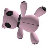 Cute Sewn Bear (Pink + Black)