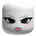 Cute Shark Teeth Face - White