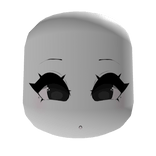 Cute Shocked Chibi Face - White