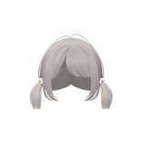 Cute Short Grey Baby pigtails w/ hairclip