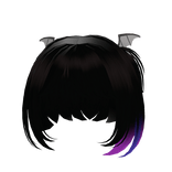 cute short hair bat wings pigtails black twilight