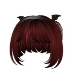 cute short hair bat wings pigtails red