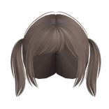 Cute Short Messy Grey Brown Pigtails 