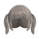 Cute Short Messy Grey Pigtails 