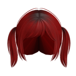 Cute Short Messy Red Pigtails 