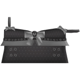 ♡ : cute short skull top black