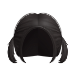 ☘︎ : cute short trimmed pigtails in dark brown