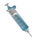 cute sick kawaii needle shot injection blue