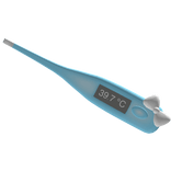 cute sick kawaii thermometer fever blue