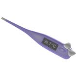 cute sick kawaii thermometer fever purple