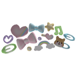 𐔌 cute silly decora harajuku hairclips set