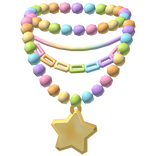 𐔌 cute silly rainbow decora harajuku necklace