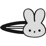 𖹭.ᐟ cute simple bunny hairclip