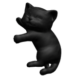 Cute Sleeping Cat Kitten - Black Tabby [3.0]