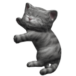 Cute Sleeping Cat Kitten - Grey Tabby [3.0]