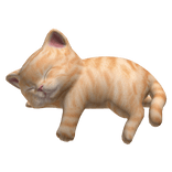 Cute Sleeping Cat Kitten - Red Tabby