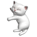 Cute Sleeping Cat Kitten - White [3.0]