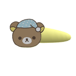 cute sleepy bear hair clip <3