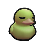 Cute sleepy duck shoulder pet ( outlined )