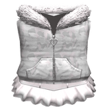 cute snow camo white vest & mini skirt 3.0
