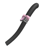 ♡ Cute soft black cat tail w pink bow & kitty paw