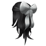 🎀 CUTE SOFT GIRL HAIR WITH BOW (BLACK)🎀  