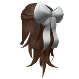 🎀 CUTE SOFT GIRL HAIR WITH BOW (BROWN)🎀  