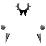 cute spiked piercing set with bow