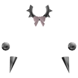 cute spiked piercing set with bow