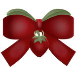 Cute Strawberry Bow Clip Red