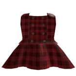 ♡ cute strawberry plaid dress