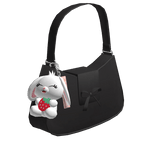 Cute Strawberry Rabbit Black Bag