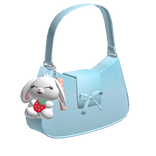 Cute Strawberry Rabbit Blue Bag