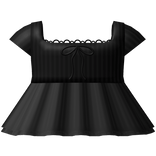 cute striped lace babydoll dress in black