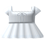 cute striped lace babydoll dress in blue