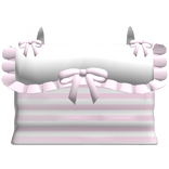 ♡ cute striped top with bows and ruffles (pink)